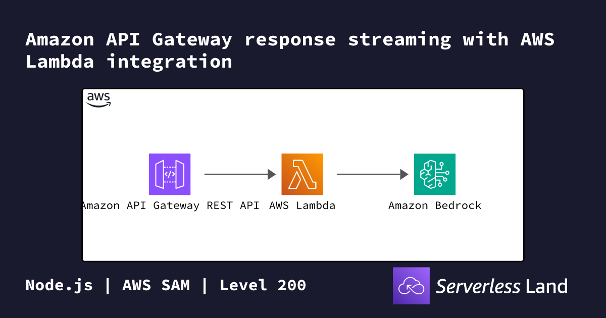 Amazon API Gateway response streaming with AWS Lambda integration ...