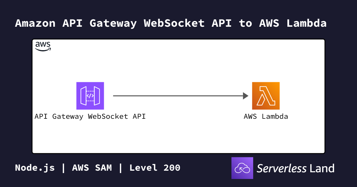 Amazon API Gateway WebSocket API to AWS Lambda | Serverless Land