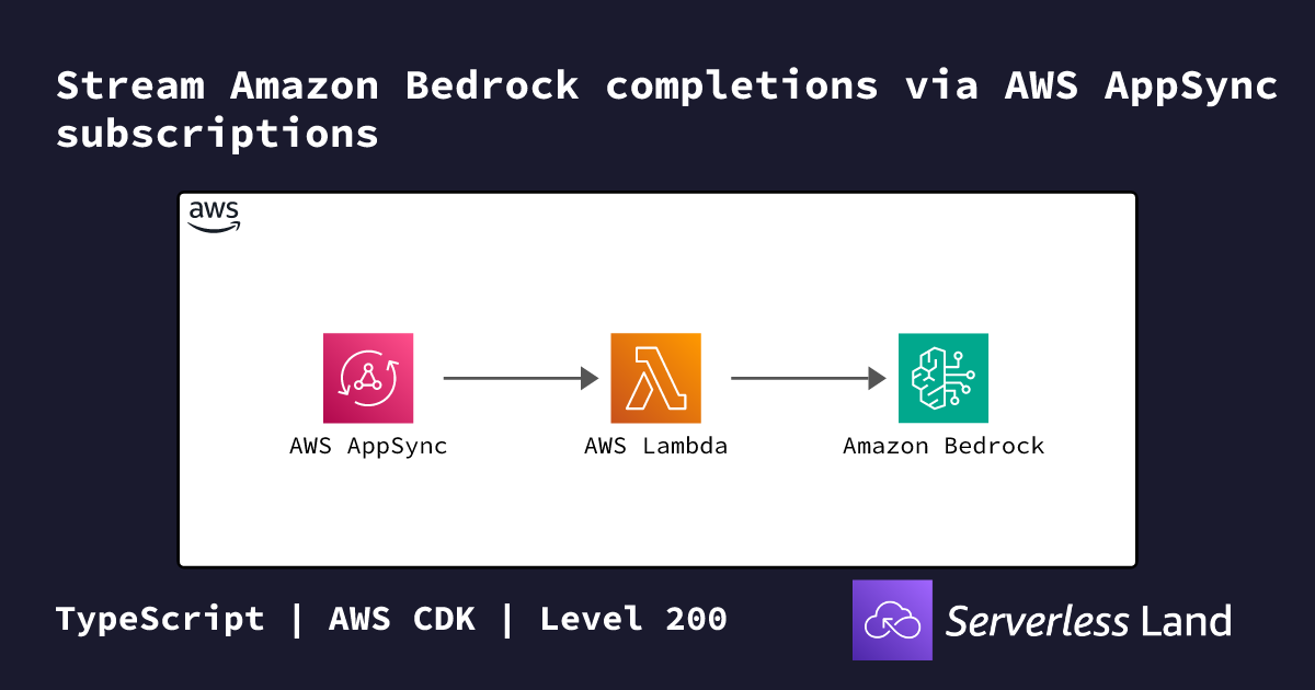 Stream Amazon Bedrock completions via AWS AppSync subscriptions ...