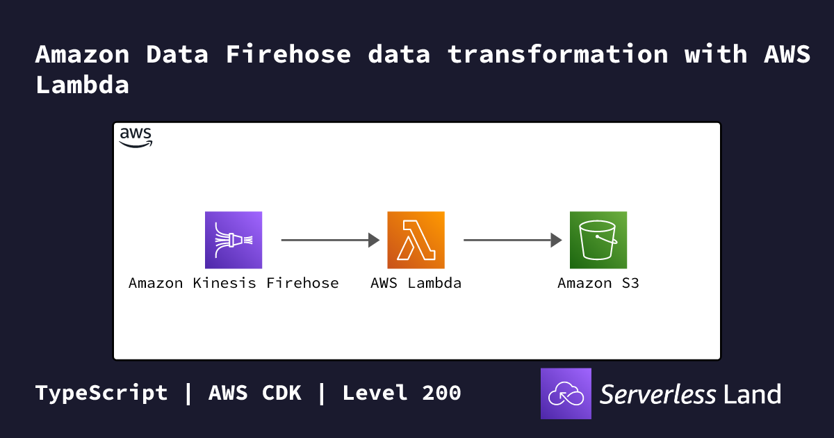 Amazon Data Firehose data transformation with AWS Lambda | Serverless Land