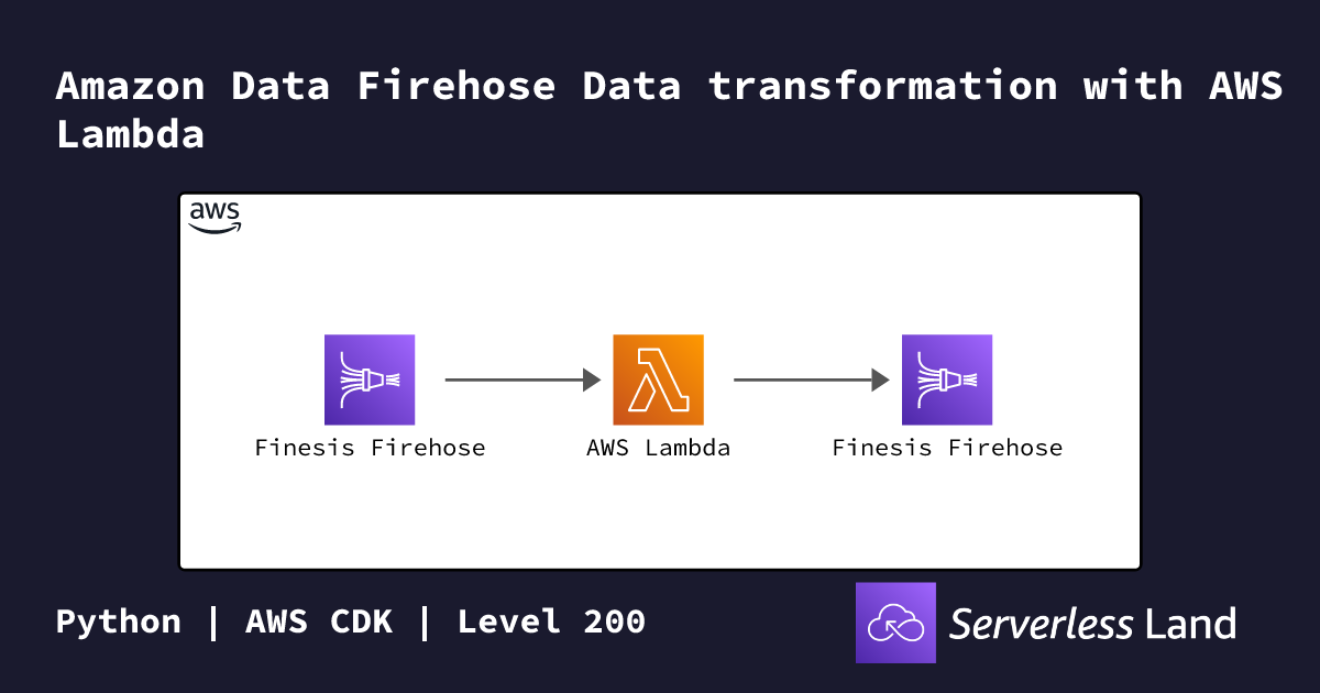 Amazon Data Firehose Data transformation with AWS Lambda | Serverless Land