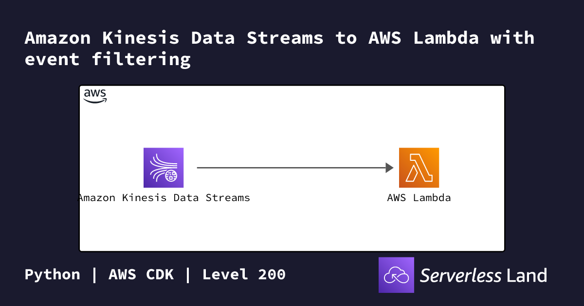 Amazon Kinesis Data Streams to AWS Lambda with event filtering ...