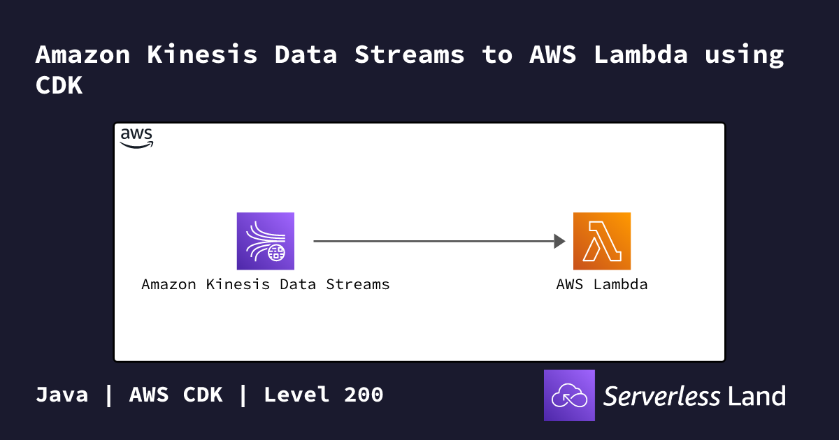 Amazon Kinesis Data Streams to AWS Lambda using CDK | Serverless Land