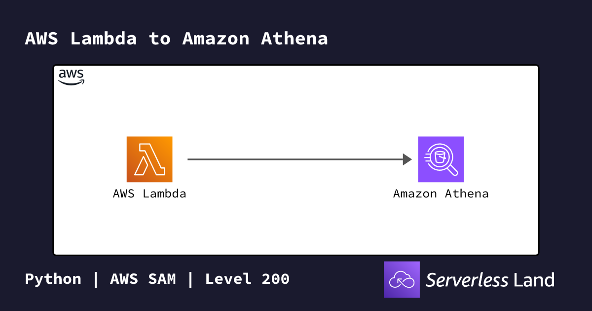 AWS Lambda to Amazon Athena | Serverless Land