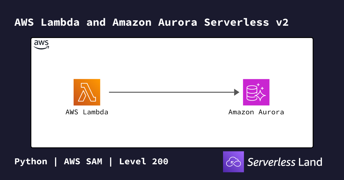AWS Lambda and Amazon Aurora Serverless v2 | Serverless Land