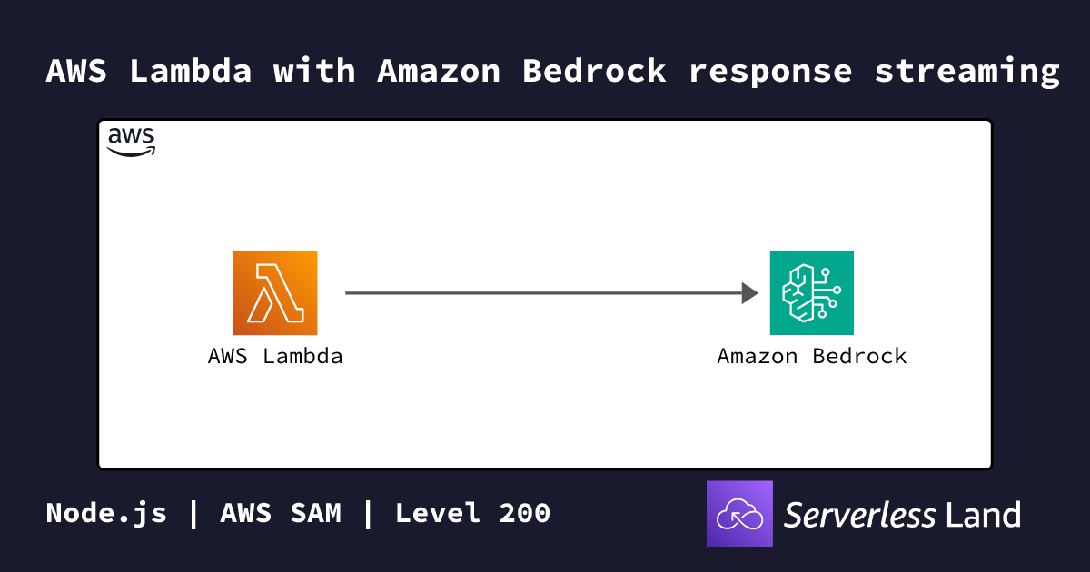 AWS Lambda with Amazon Bedrock response streaming | Serverless Land