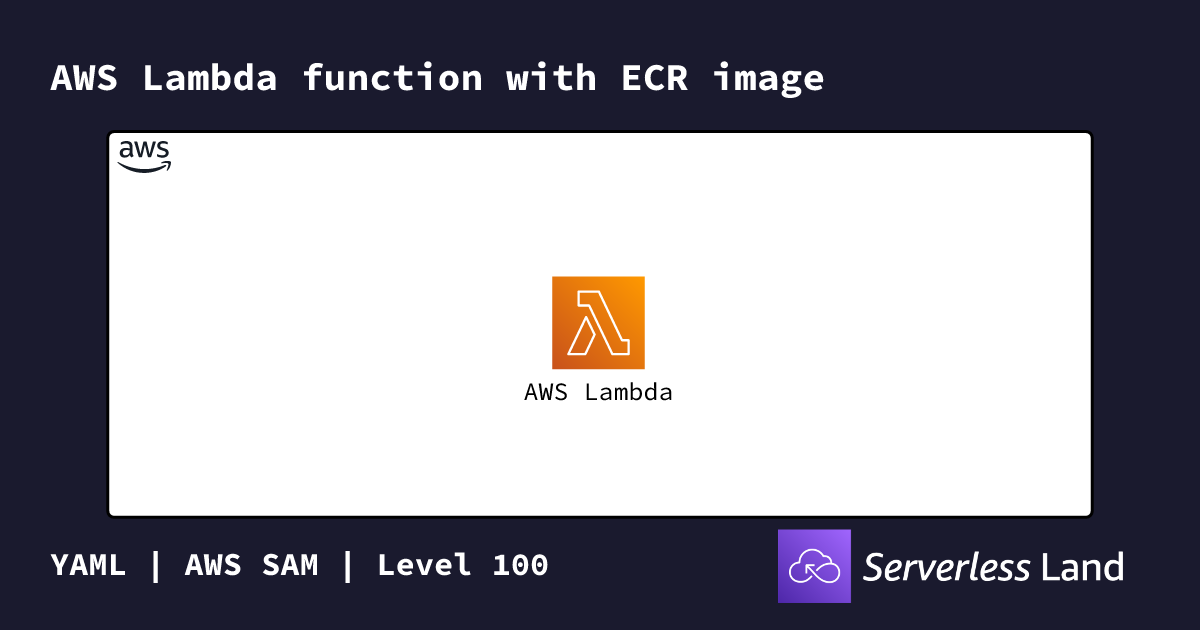 AWS Lambda function with ECR image | Serverless Land