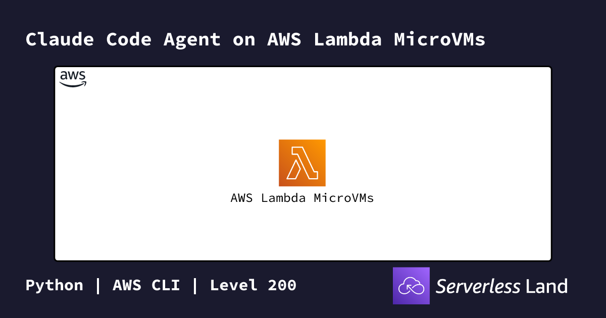 Claude Code Agent on AWS Lambda MicroVMs | Serverless Land