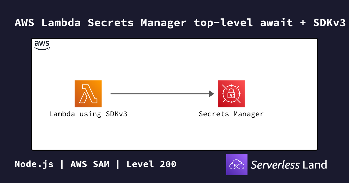 AWS Lambda Secrets Manager top-level await + SDKv3 | Serverless Land