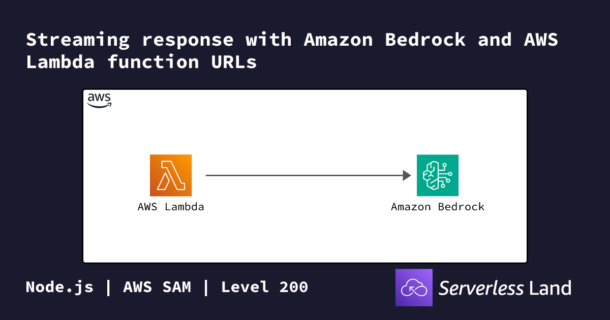 Streaming response with Amazon Bedrock and AWS Lambda function URLs ...