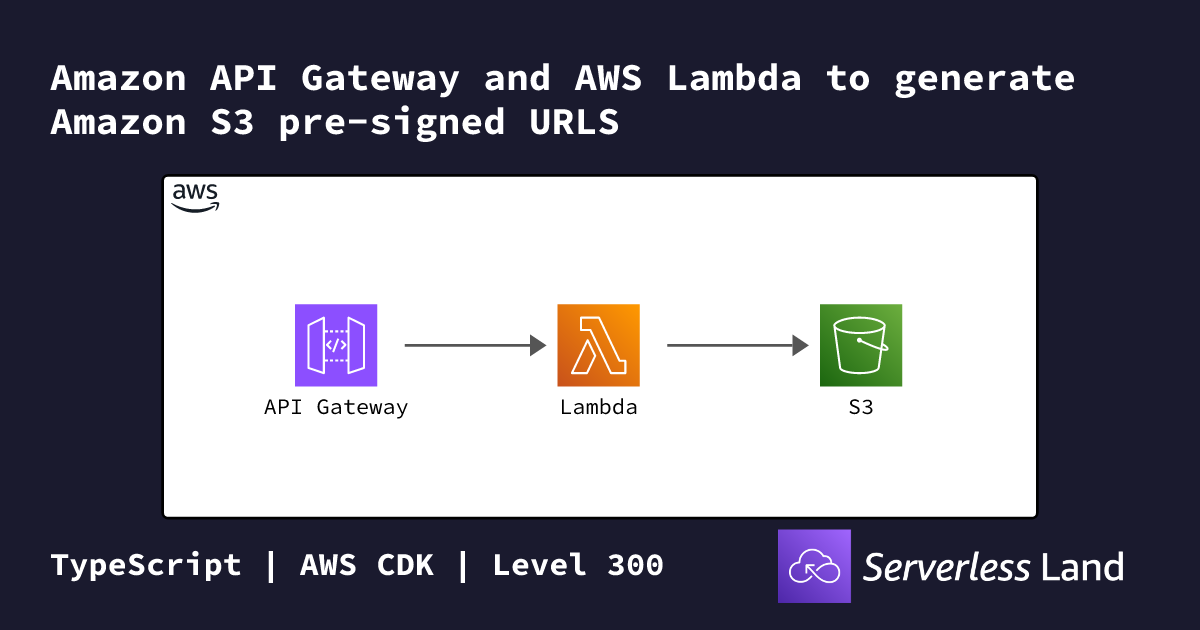 Amazon API Gateway and AWS Lambda to generate Amazon S3 pre-signed URLS ...