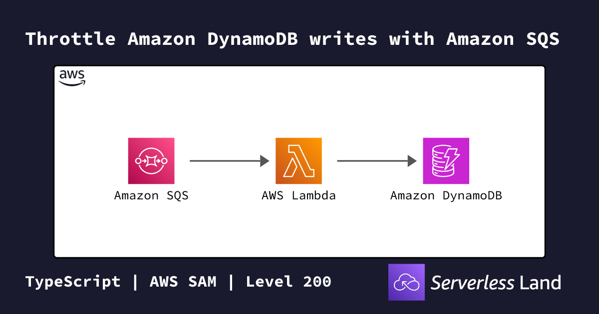 Throttle Amazon DynamoDB writes with Amazon SQS | Serverless Land