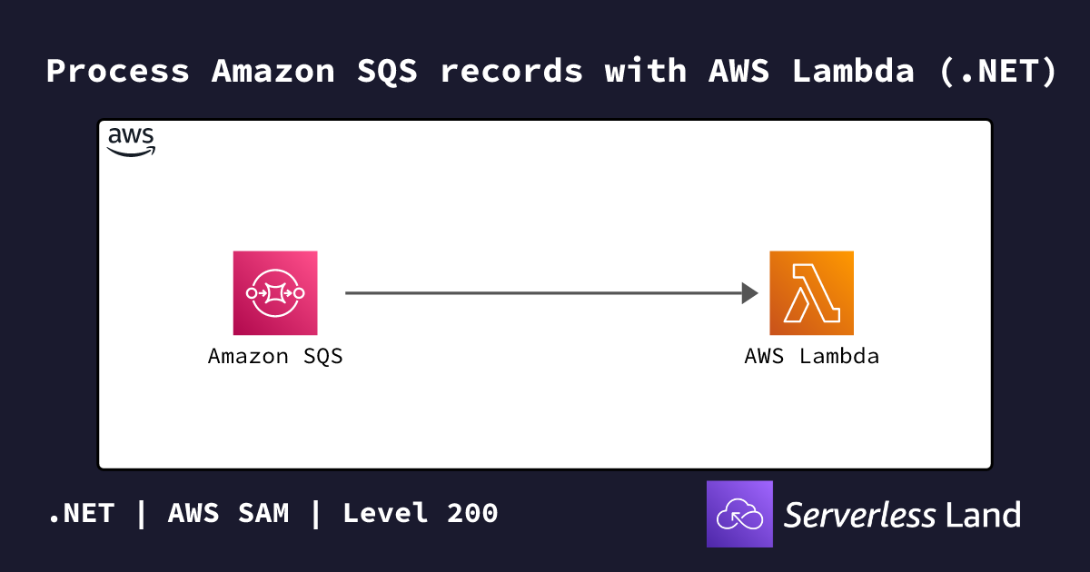 Process Amazon SQS records with AWS Lambda (.NET) | Serverless Land