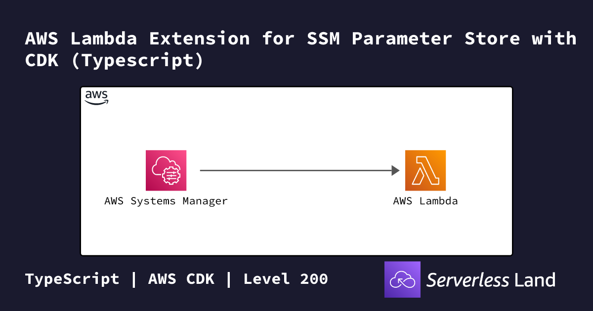 AWS Lambda Extension for SSM Parameter Store with CDK (Typescript ...