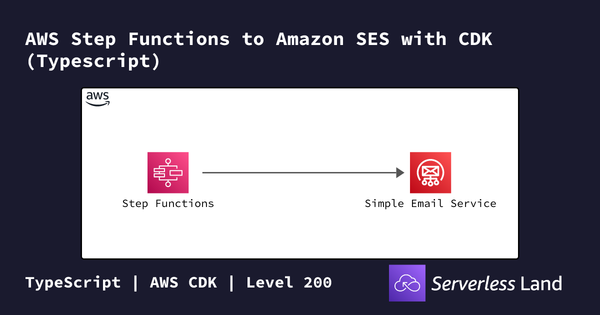 Step Function Example Cdk AWS Step Functions to Amazon SES with CDK (Typescript) | Serverless Land